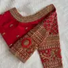 Bridal Red Silk Maggam Embroidery Blouse