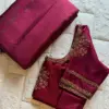 Deep Maroon Silk Wedding Blouse