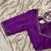 Purple Cutwork Silk Blouse for Weddings