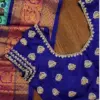 Royal Blue Aari Work Party Blouse
