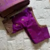 Traditional Purple Maggam Work Bridal Blouse