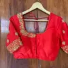 Bridal Red Zardosi Cutwork Aari Blouse