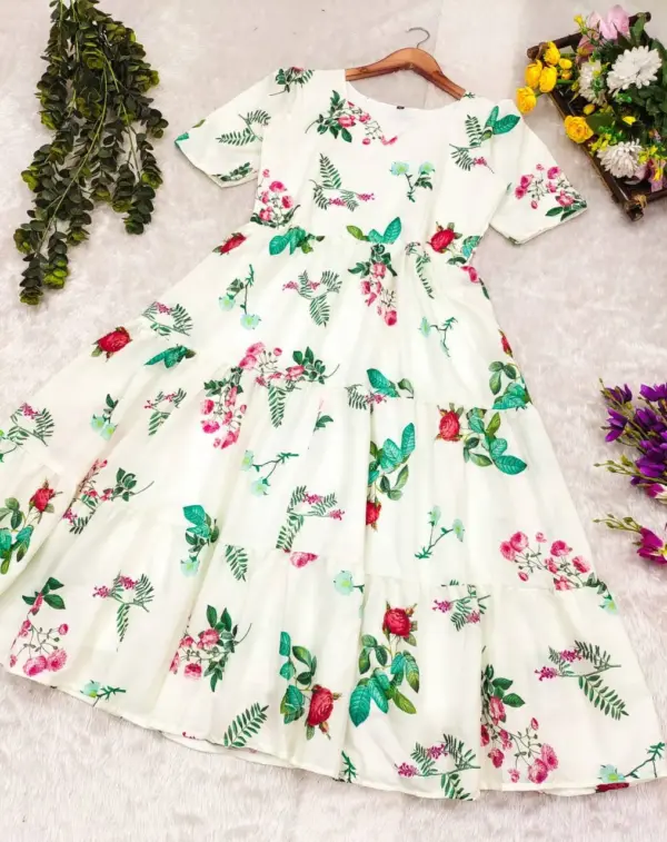 Chic White Button-Down Shirt Frock – Mily Edition