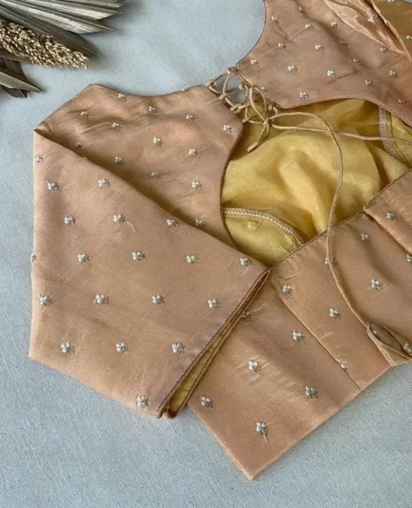 Classic Ivory Aari Work Blouse for Occasions