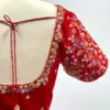 Enchanting Glory – Luxe Red Designer Blouse Crafted for Bridal Grandeur