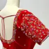 Enchanting Glory – Luxe Red Designer Blouse Crafted for Bridal Grandeur