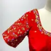 Enchanting Glory – Luxe Red Designer Blouse Crafted for Bridal Grandeur