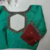 Graceful Parrot Green Designer Blouse – Perfect Blend of Tradition & Trend
