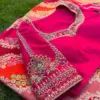 Latest Pink Zardosi Work Meenakari Blouse