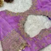 Lavender Luxe – Raw Silk Blouse for Regal Elegance