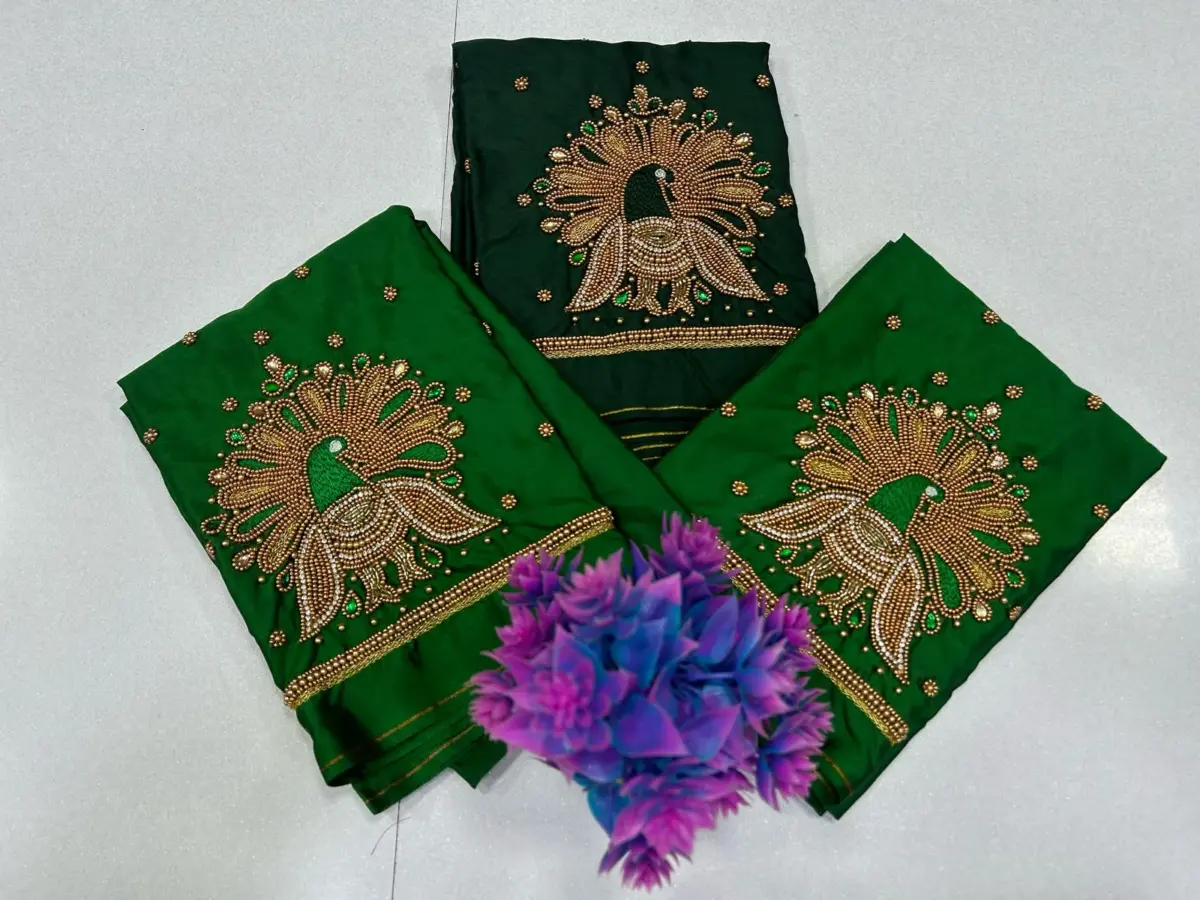 Majestic Peacock Beads Work Blouse – Exclusive Offer for Elegant Style