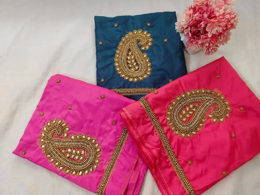Radiant Charm – Mango Beads Work Blouse at Exclusive Offer