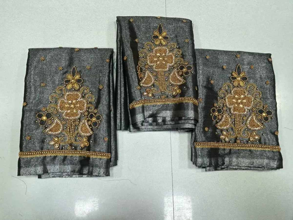 Radiant Charm – Premium Tissue Aari Beads Work Blouse at Best Deal!