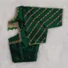 Serene Green Beauty – Handcrafted Bead Work Blouse for Subtle Sophistication