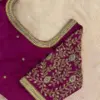 Stunning Charm – Handcrafted Pink Beads Designer Blouse