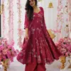 Stylish Aura Maroon Suit with Dupatta