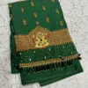 Divine Elegance – Laxmi Idol Maggam Work Blouse at Unbeatable Price