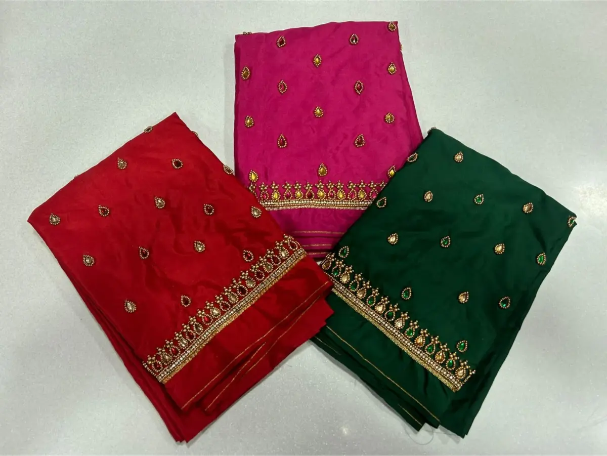 Elegant Kundan Embellished Aariwork Blouse – Now at Special Offer Price!