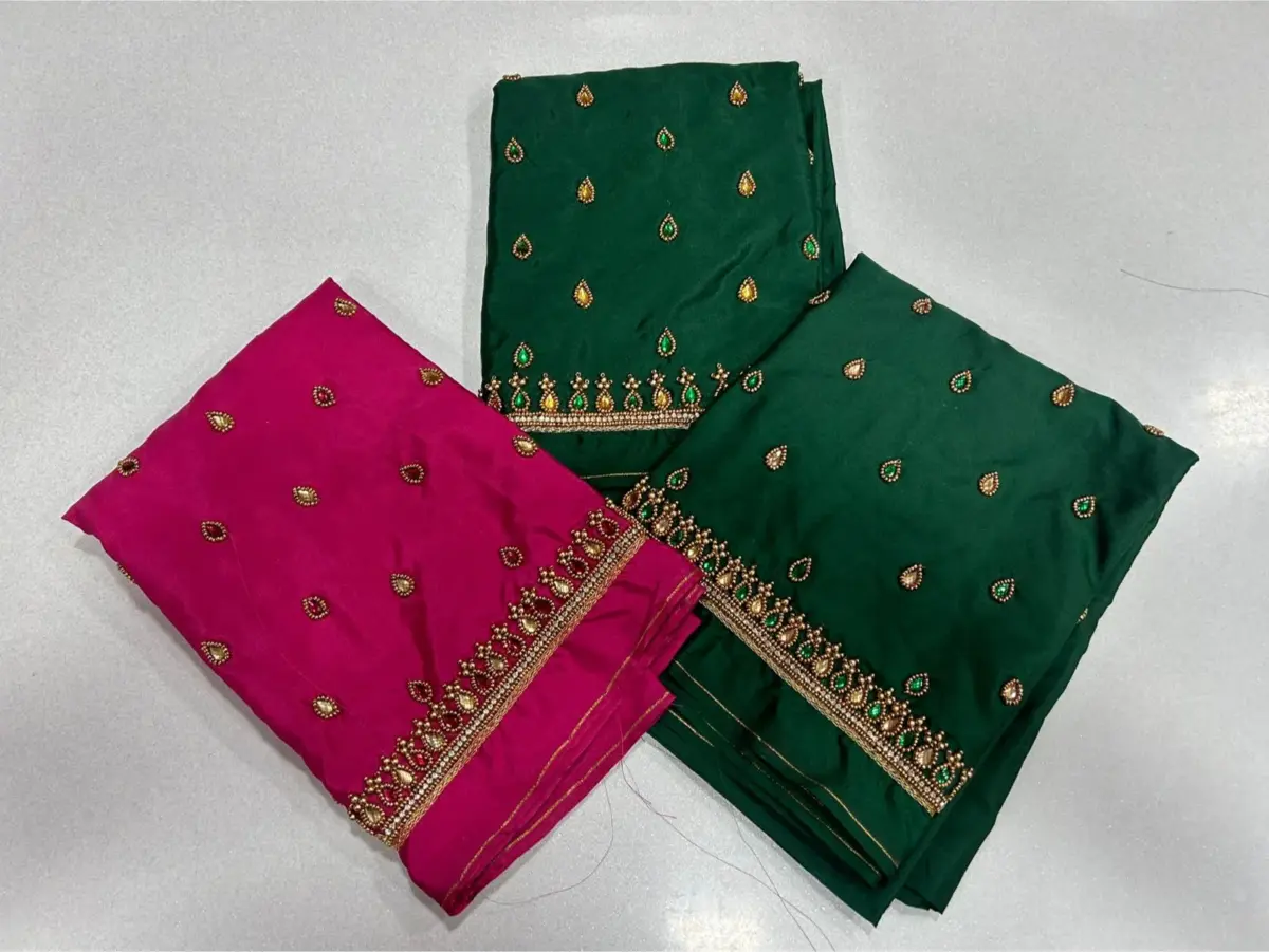 Elegant Kundan Embellished Aariwork Blouse – Now at Special Offer Price!