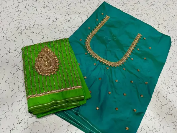 Elegant Tilakam Buti Lines Design Blouse – Latest Trend at Exclusive Offer!