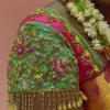 Evergreen Elegance – All Over Maggam Work Green Wedding Blouse