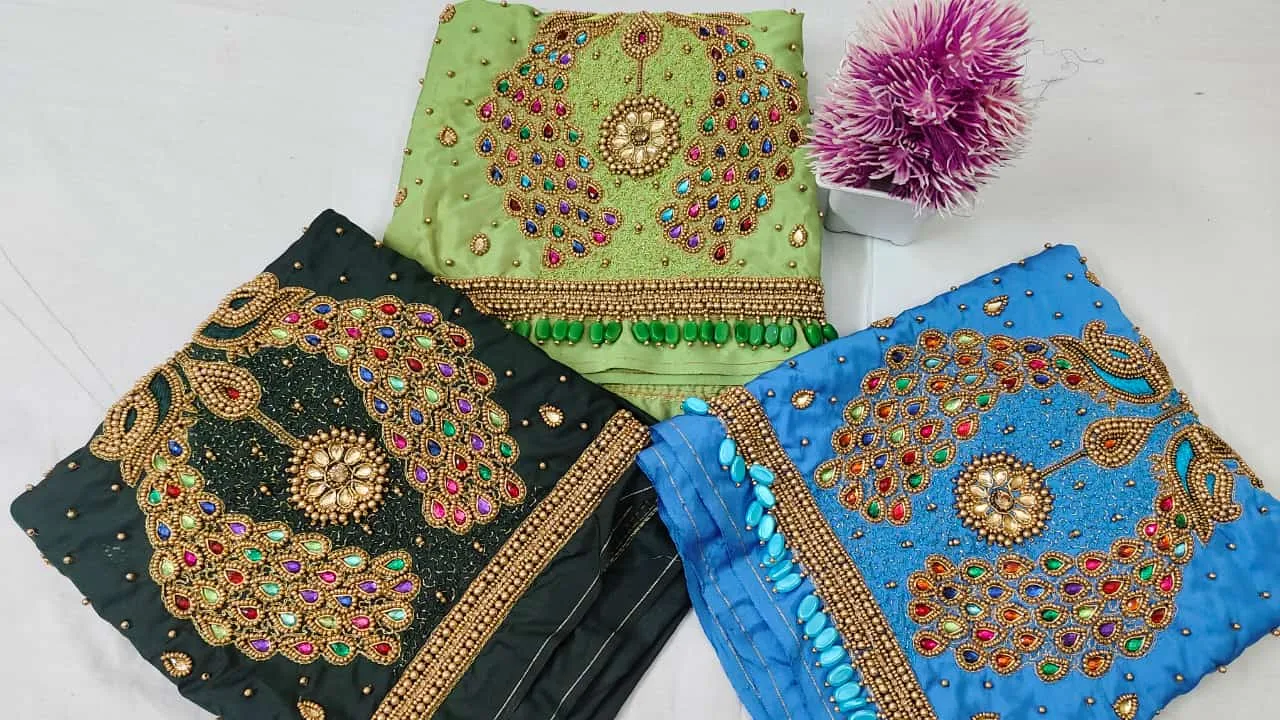 Exquisite Peacock Bridal Aari Work Blouse – Grand Offer Alert!