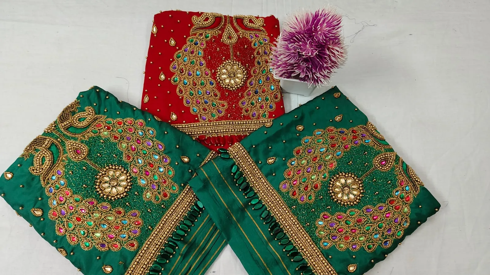 Exquisite Peacock Bridal Aari Work Blouse – Grand Offer Alert!