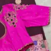Gorgeous Rani Pink Raw Silk Blouse – Dazzling Maggam Work for Party Glam