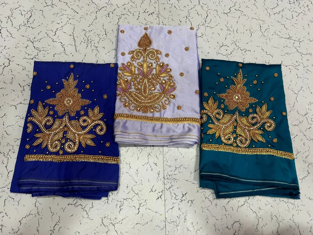 Graceful Green Floral Buti Aariwork Blouse – Limited Offer