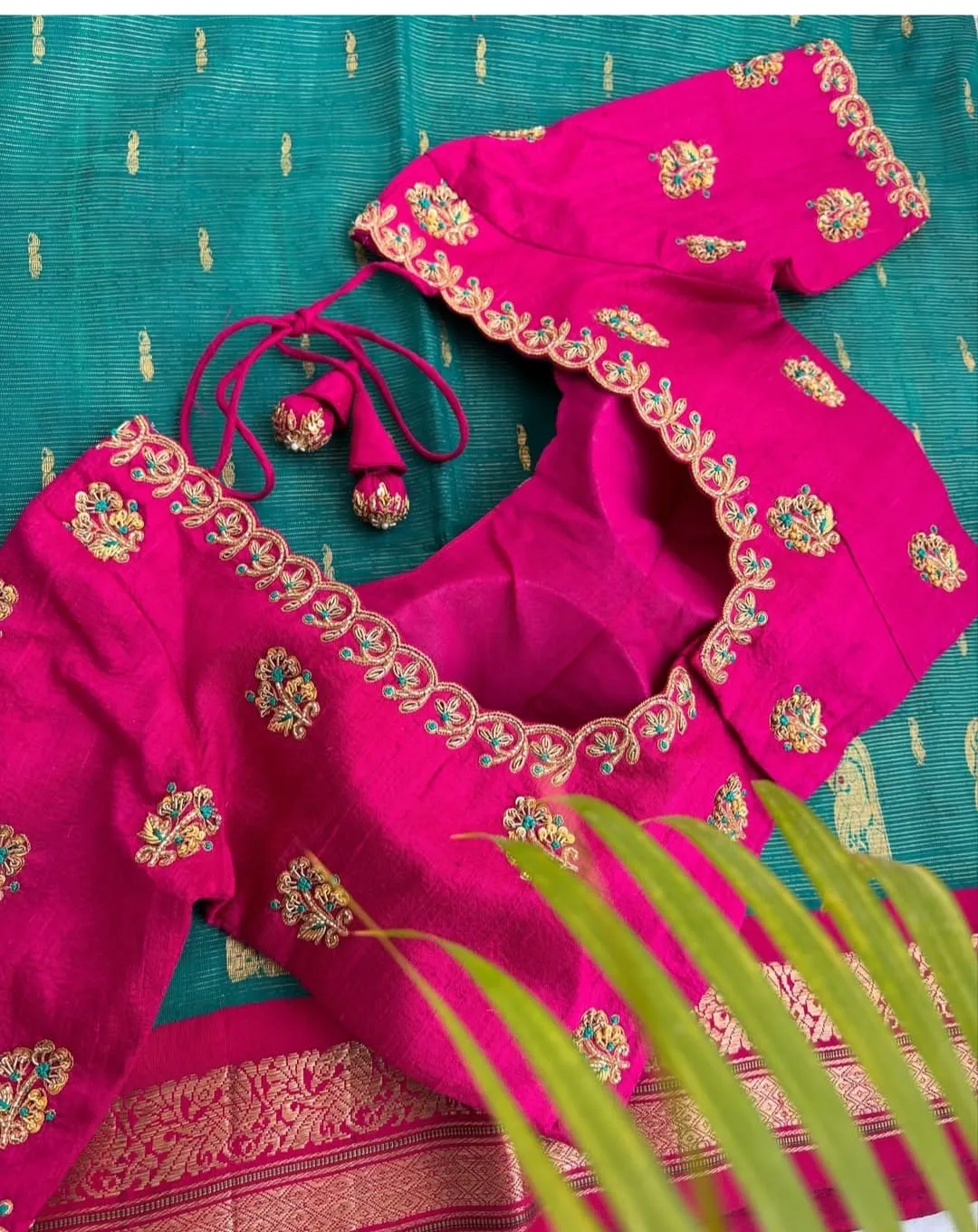 Majantha Pink Magic – Premium Raw Silk Partywear Blouse