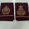 Majestic Dark Maroon Aari Work Blouse – Limited-Time Offer