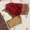 Majestic Maroon Peacock Maggam Work Blouse – Royal Elegance Redefined!