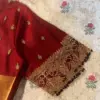 Majestic Maroon Peacock Maggam Work Blouse – Royal Elegance Redefined!