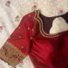 Majestic Maroon Peacock Maggam Work Blouse – Royal Elegance Redefined!