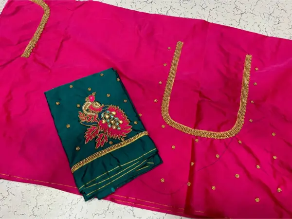 Majestic Peacock Aari Work Blouse – Limited Period Offer