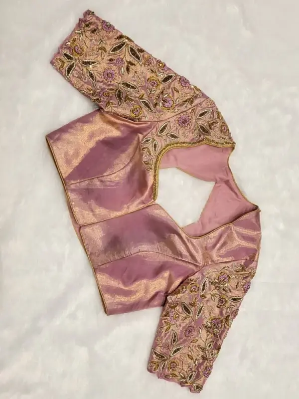 Regal Peach Wedding Blouse – Handcrafted for the Royal Bride