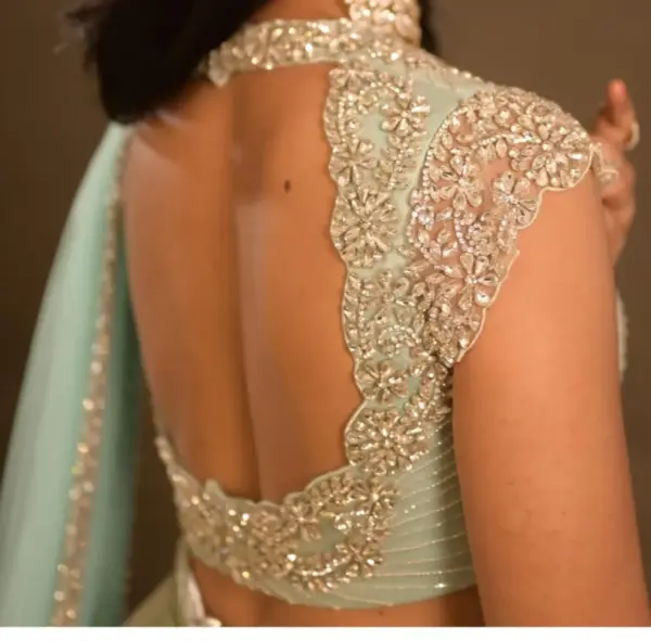 Shine Bright – Latest Net Stones Maggam Work Blouse for Glam Parties