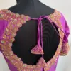 Statement Look – Lavender Raw Silk Zardosi Bridal Blouse
