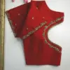 Stunning Red Minimal Aari Work Blouse – Glamorous Partywear Statement Piece!