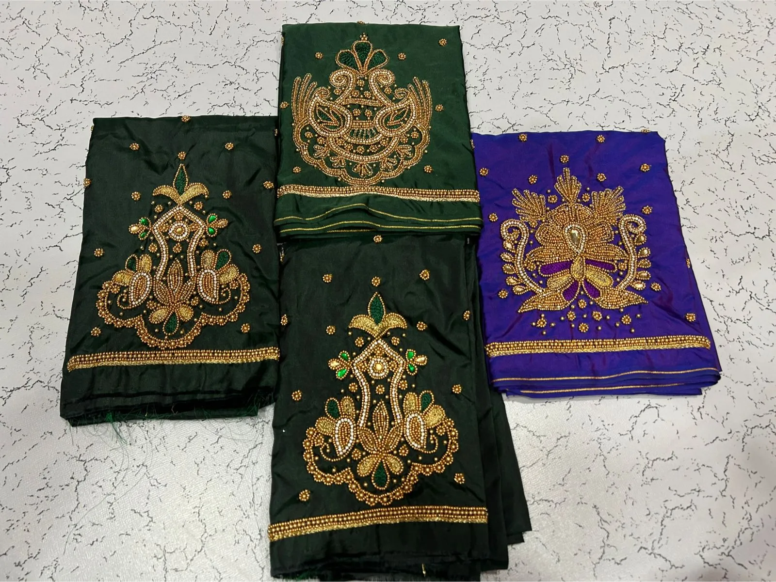 Bottle Green Buti Maggam Blouse Offer – Customizable