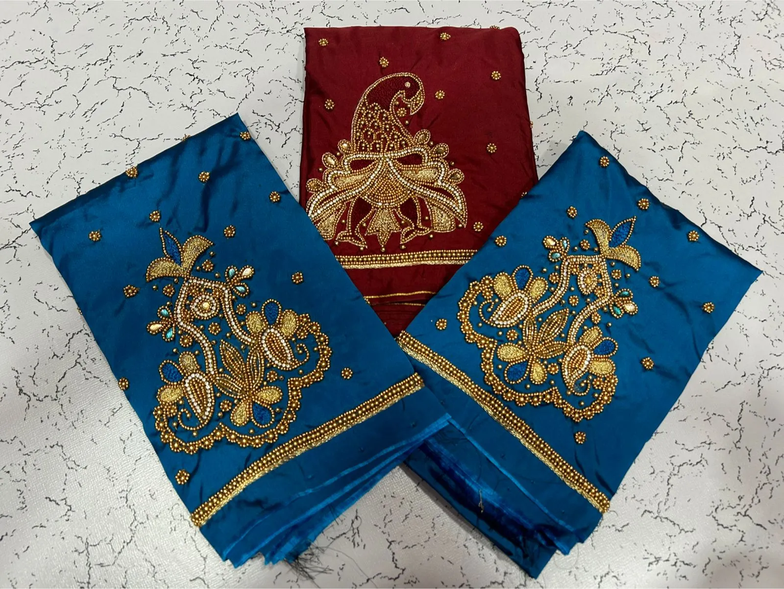 Bottle Green Buti Maggam Blouse Offer – Customizable