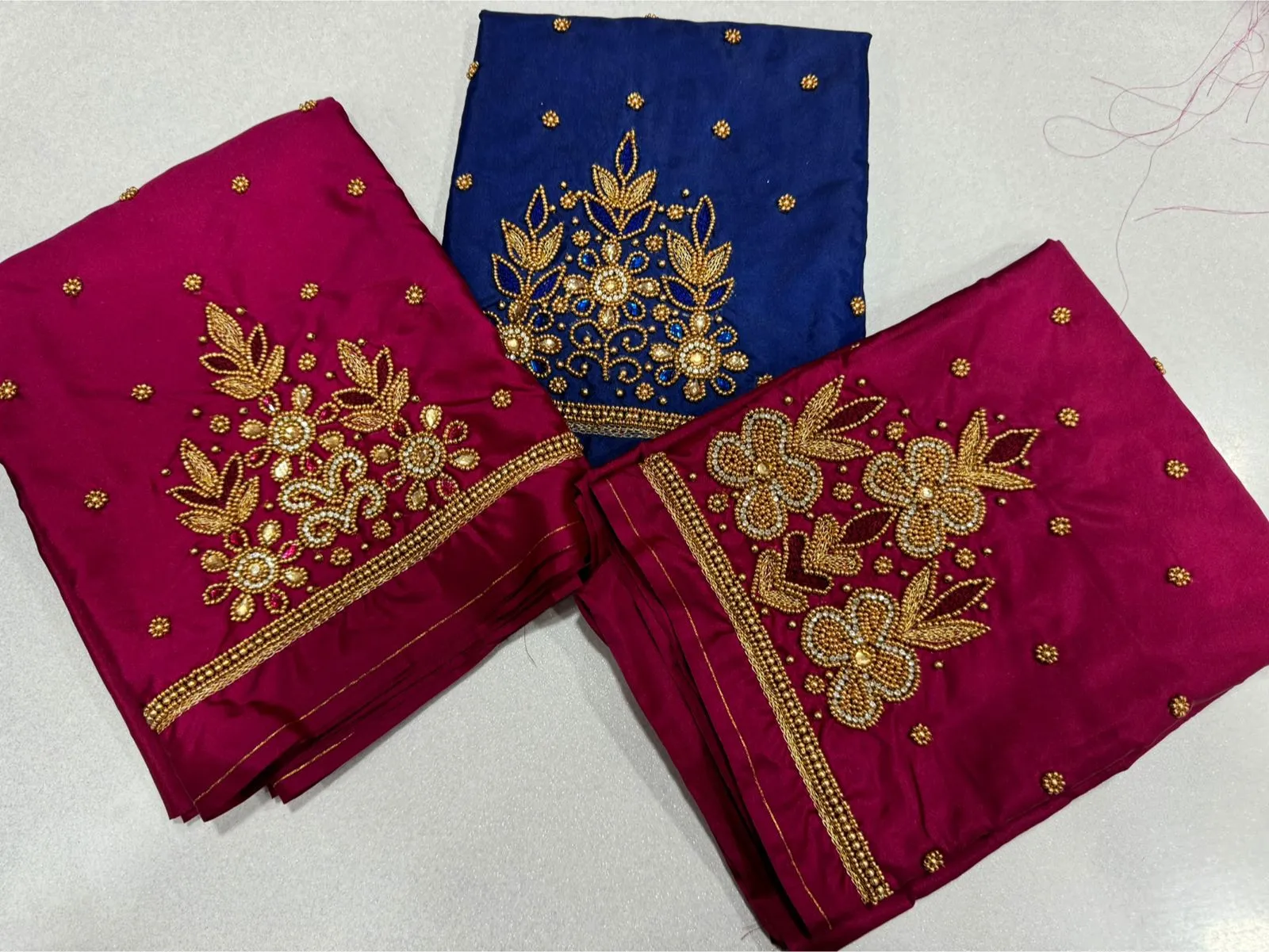 Budget-Friendly Beauty: Pink Beads Aari Work Blouse Now on Offer!