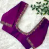 Chic & Understated – Purple Aari Blouse for Timeless Appeal