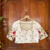 Elegant Half White Thread Work Blouse – Perfect Multipurpose Wear