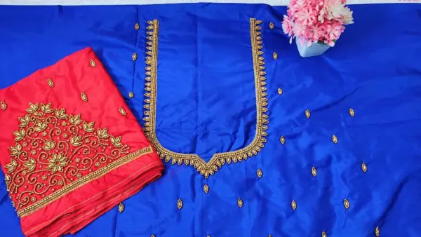 Elegant Tissue Buti Aariwork Blouse – Handcrafted Design at Offer Price | Customizable Ethnic Wear Online