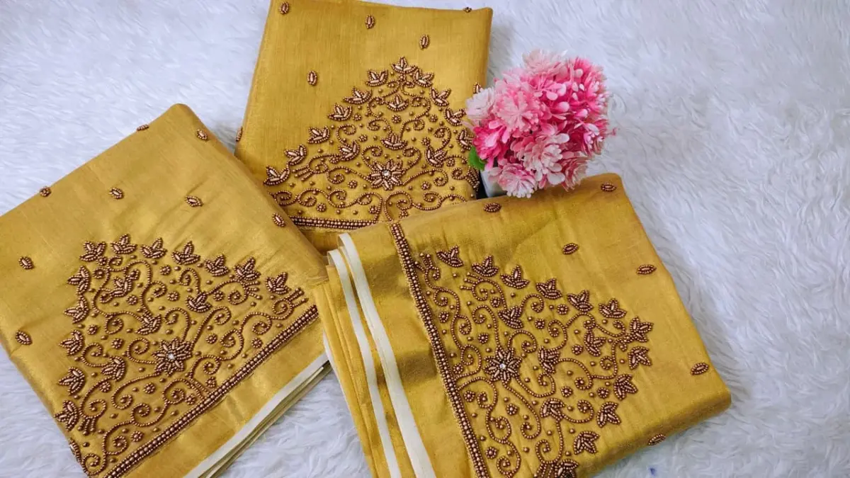 Elegant Tissue Buti Aariwork Blouse – Handcrafted Design at Offer Price | Customizable Ethnic Wear Online