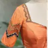 Fresh Orange Net Blouse – Breezy Elegance for Every Occasion