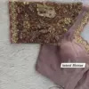 Mauve Net Bridal Wedding Blouse – Handcrafted Zardosi Elegance for Your Big Day