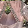 Regal Peach Madhubala Style Aariwork Blouse – Vintage Elegance Redefined
