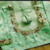 Regal Pista Green Zardosi Maggam Work Blouse – Bridal Elegance Redefined